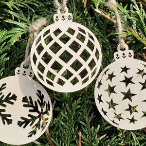 Lot de 3 boules de Noël