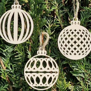 Lot de 3 boules de Noël